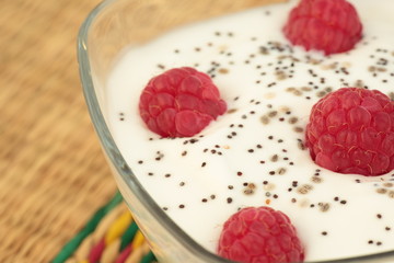 Raspberry yogurt