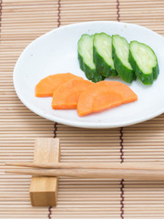 人参と胡瓜の糠漬け