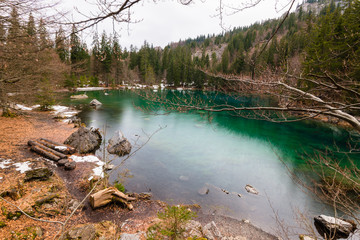 Lac vert de Servoz, Passy, Haute savoie, France