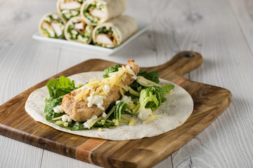 Crumbed Chicken Tortilla Wrap