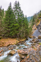Le miage dans les gorges de la gruvaz, Saint Gervais les bains, Haute-savoie, France
