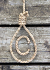 Copyright symbol presented as a noose