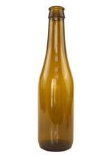 Recyclable brown glass bottle. Recyclable waste series.