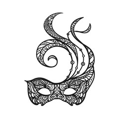 patterned masquerade Mask 