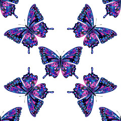 Seamless pattern with butterfly