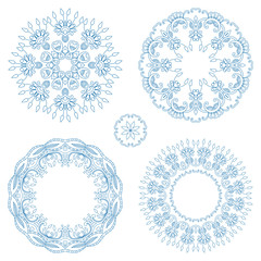Vector round ornaments.