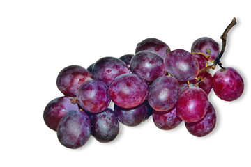 Juicy Red Grape on White.