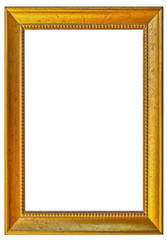 cadre bois doré, fond blanc
