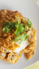 Omelet on the rice