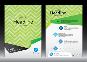 Brochure template design. Zigzag  pattern. Vector illustration of geometry graphic design.