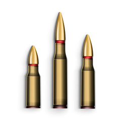 Bullet realistic . Bullet isolated on white background. Sleeve realistic . Bullet object  Cartridge realistic