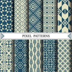 Thai pixel pattern, thai textile, pattern fills, web page backgr