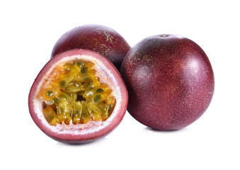 Passion fruit isolated on white background