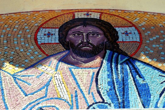 The face of Jesus it mosaic.