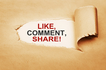 Like, comment, share