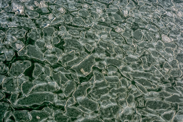 Frozen sea ice pattern