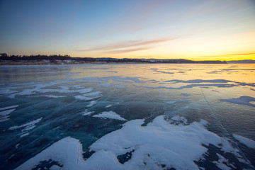 Ice of lake Baikal, Olkhon