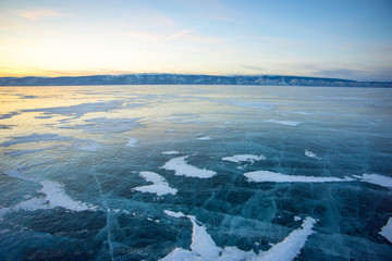Obraz premium Ice of lake Baikal, Olkhon