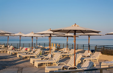 Poolside of a luxury resort