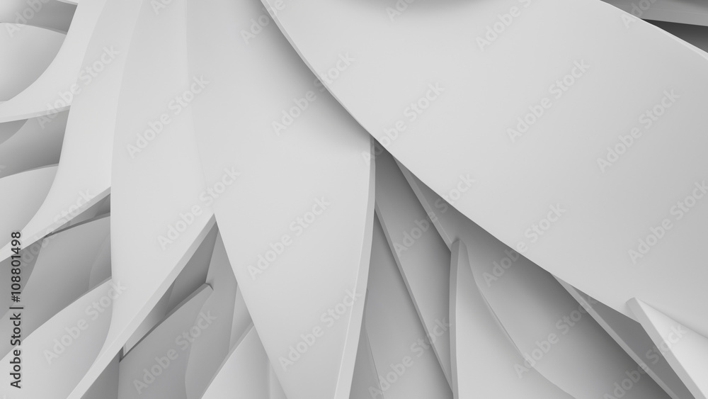 Poster abstract background made of bended and twisted elements