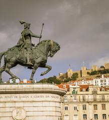 horse and rider statue lisbon

