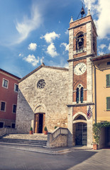 Fototapeta na wymiar San Quirico Dorcia tuscan town
