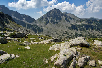 Fototapeta na wymiar Amazing panorama of The Tooth peaks in Pirin Mountain, Bulgaria