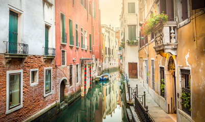 Narrow canal in Venice