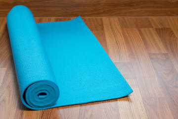 Blue yoga mat