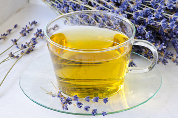 Lavender herbal tea.