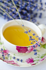 Lavender herbal tea.
