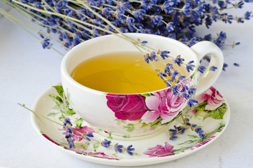 Lavender herbal tea.