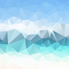 Composition with triangles geometric shapes. polygon landscape.