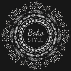 Vector Boho Style Frame