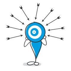 Stick Figure Series Blue / Zielscheibe