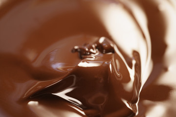 melted dark chocolate closeup photo, shallow focus