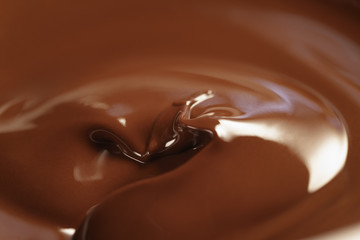 melted dark chocolate closeup photo, shallow focus