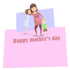 Happy mother's day. Pink card