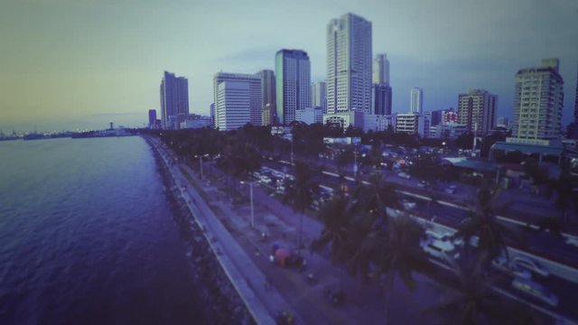 Manila Bay beautiful view from above