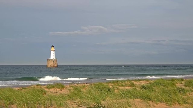 Rattray lighthouse at the north east coast of Scotland