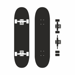 Skateboard icon set