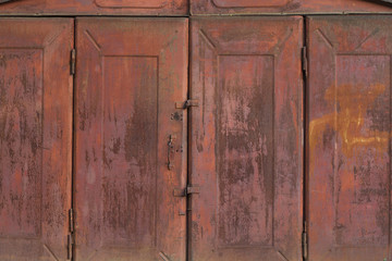 Old rusty metal door. texture