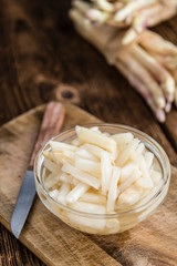 Some fresh white Asparagus (selective focus)