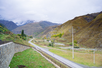 Beautiful view of mountains in Russia