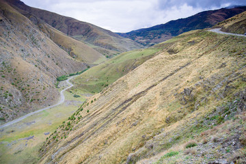Beautiful view of mountains in Russia