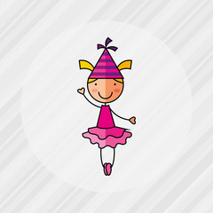 happy children on  party design 