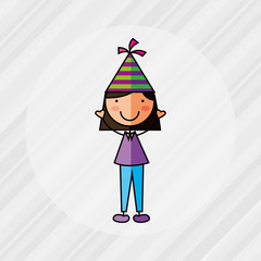 happy children on  party design 