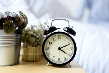 Antique alarm clock .