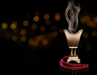 Fototapeta premium Ramadan censer with rosary