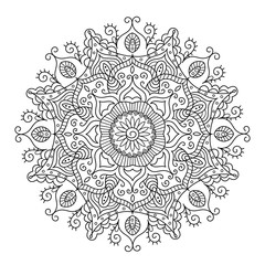 Beautiful Ethnic Mandala. Vector Round Ornament Pattern
